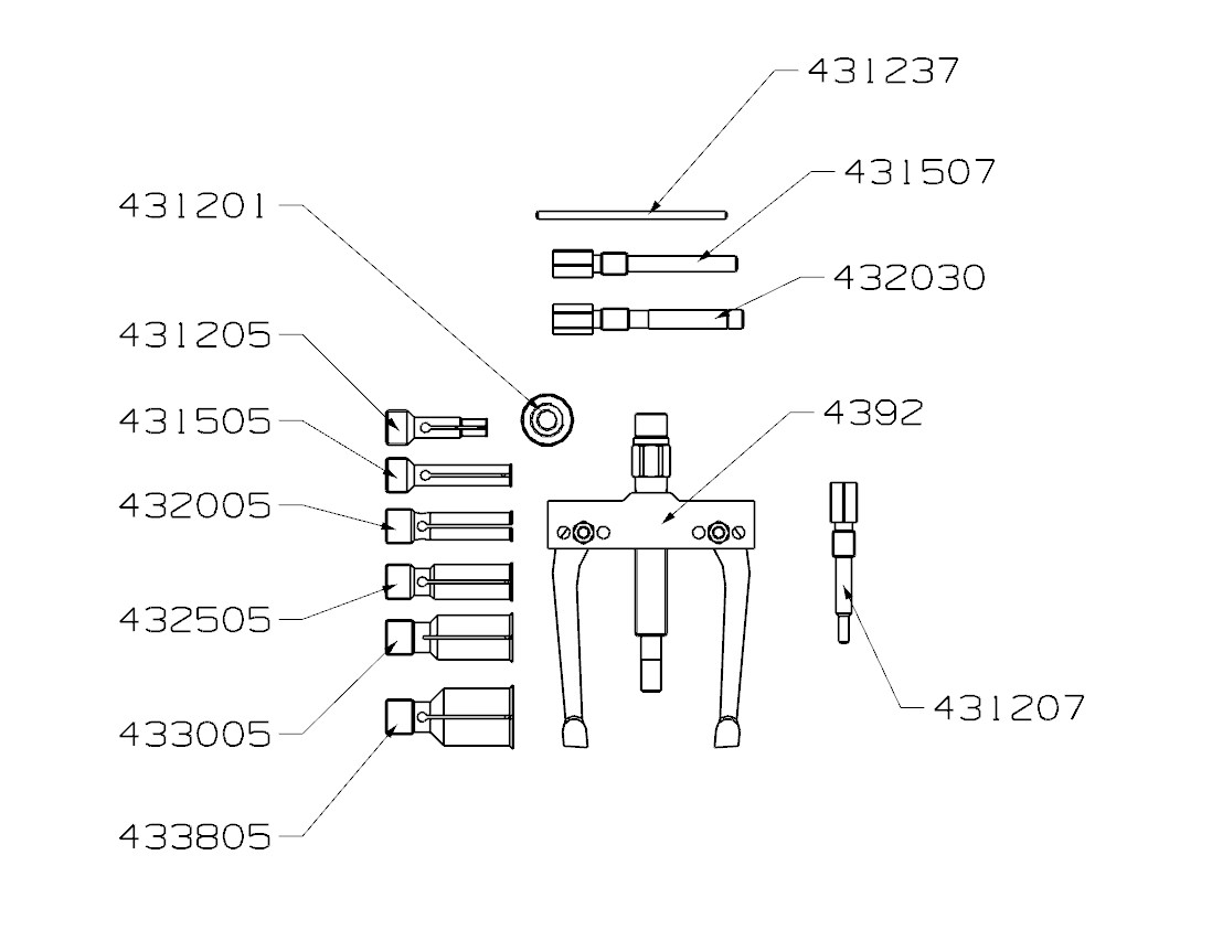 JUEGO DE EXTRACTORES INTERIORES FORZA SERIE 43